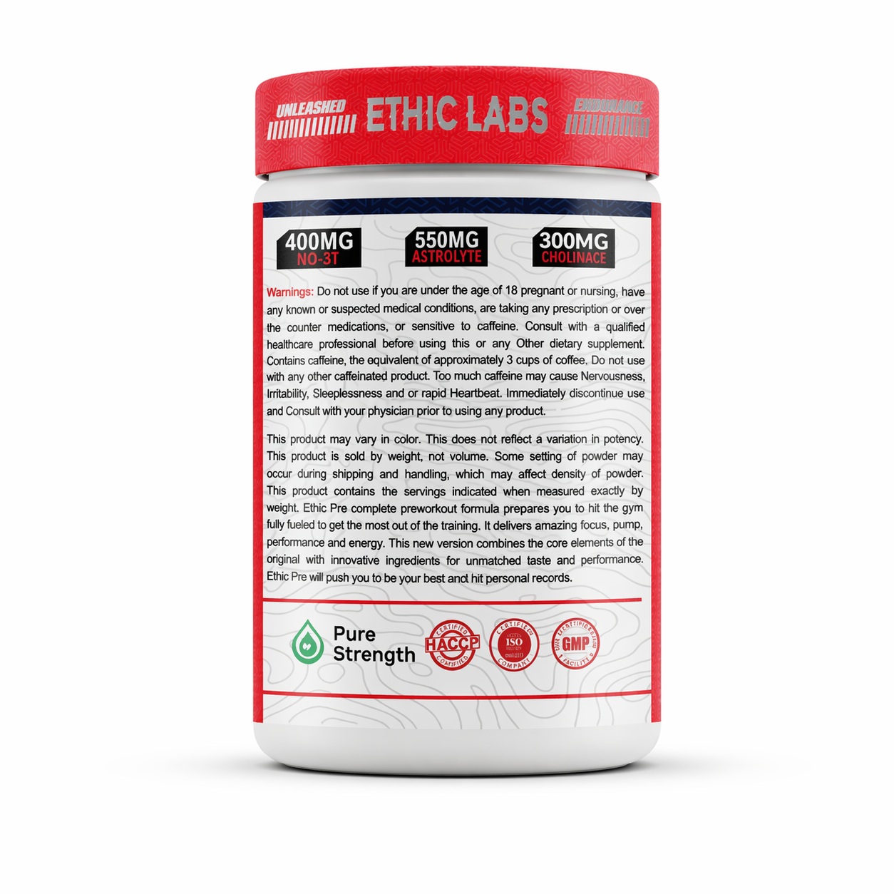Ethic Pre – Advanced Pre Workout Formula